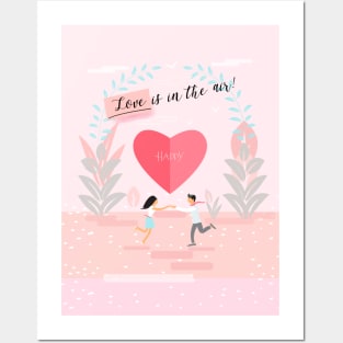 Happy Valentine's Day - Love is in the air! Lettering Contemporary Art Posters and Art